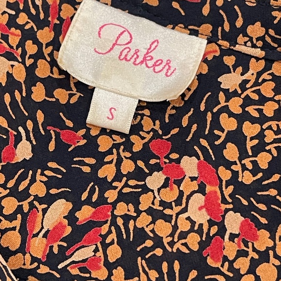 Silk Floral Ruffle Dress Size Small - Picture 5 of 13